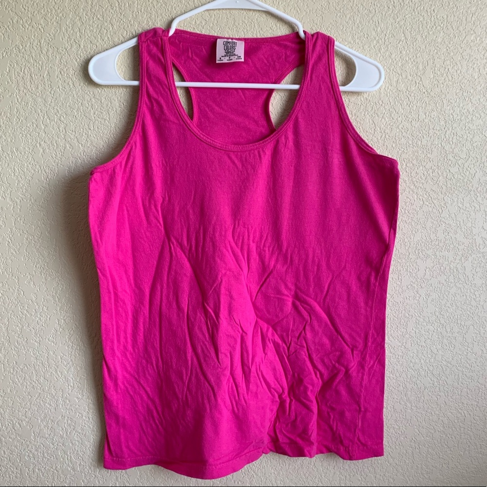 Comfort Colors Size S Racerback Tank - PINK